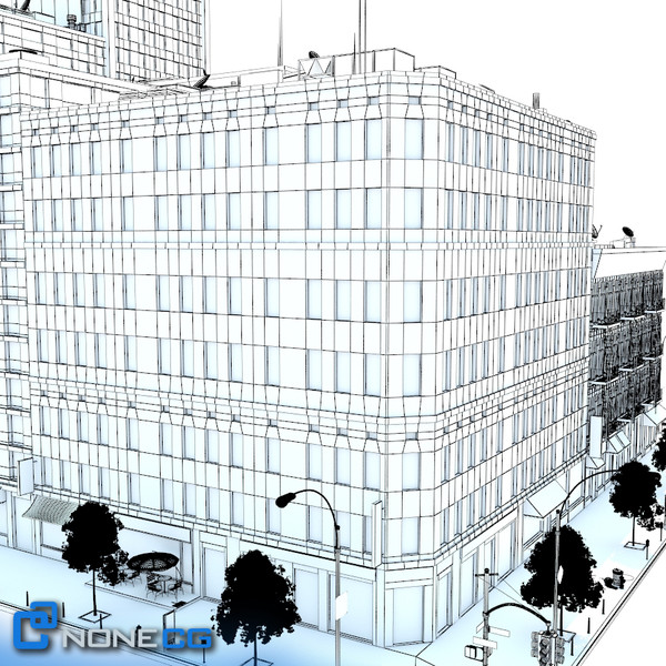 new york city block 3d model - NYC Block Set 7... by NONECG